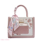 FLORAL EMBROIDERED HANDBAG WITH POUCH - SMALL