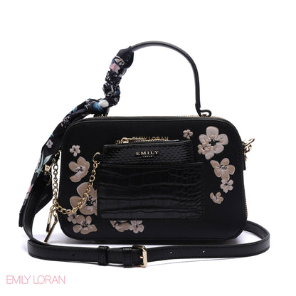 EMBROIDERED TOP-HANDLE BAG SET
