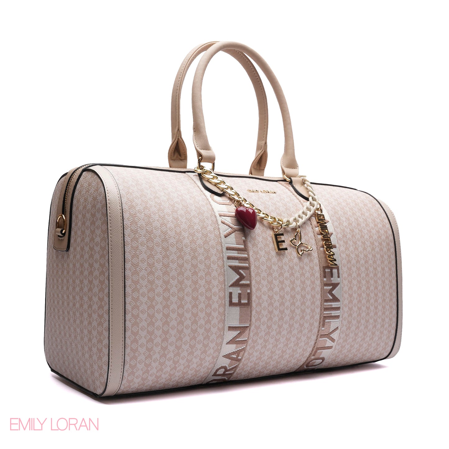 MONOGRAM BARREL BAG WITH CHARM CHAIN - LARGE