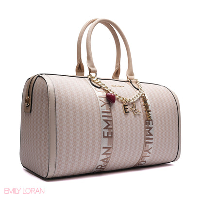 MONOGRAM BARREL BAG WITH CHARM CHAIN - LARGE