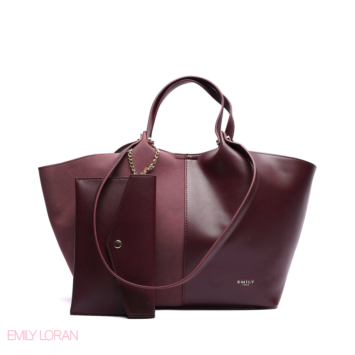 SHOULDER BAG PRACTICALITY LEATHER WITH SMALL WALLET AND CROSS BAG - LARGE