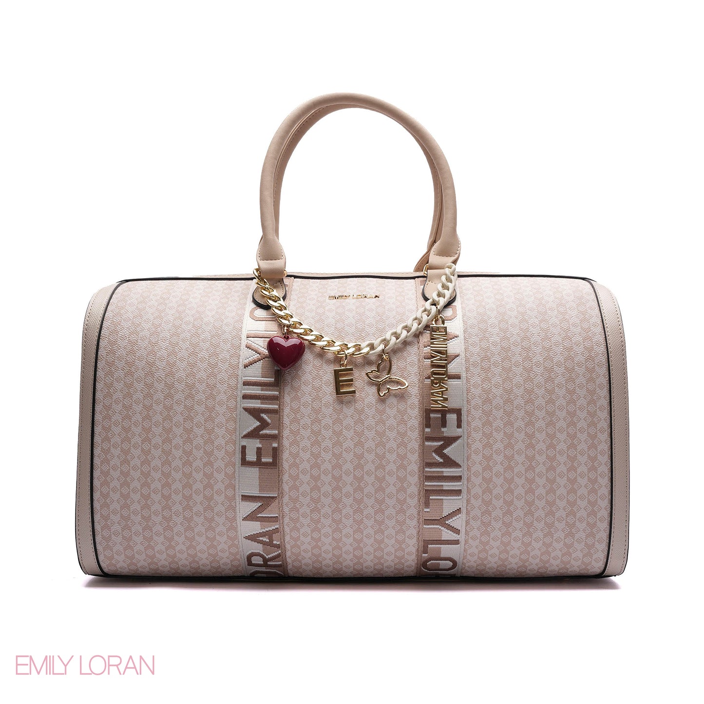 MONOGRAM BARREL BAG WITH CHARM CHAIN - LARGE