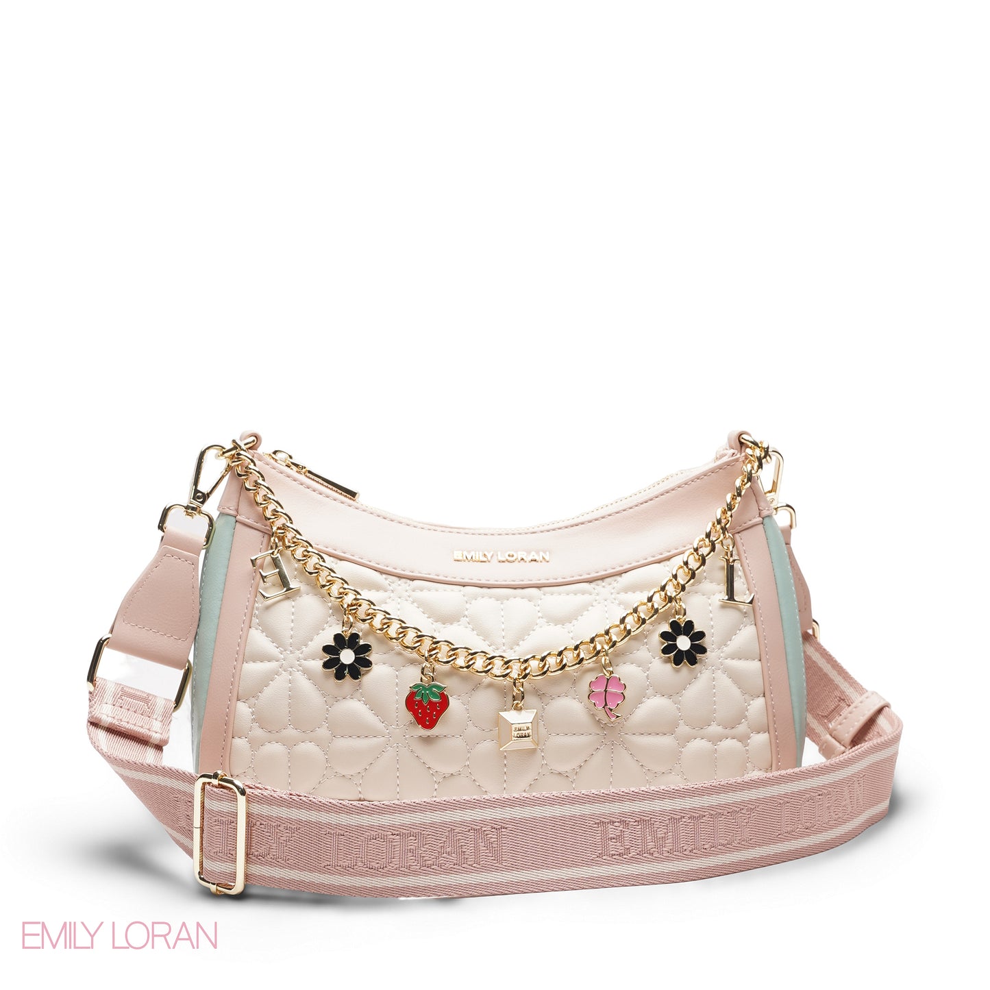 MULTI COLOR SHOULDER BAG WITH CHAIN STRAP - SMALL