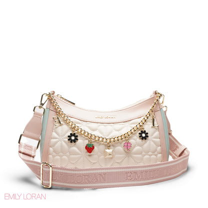 MULTI COLOR SHOULDER BAG WITH CHAIN STRAP - SMALL