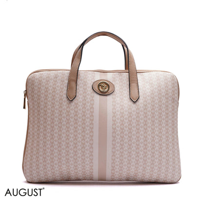 MONOGRAM LAPTOP BAG WITH LOGO WEBBING STRAP