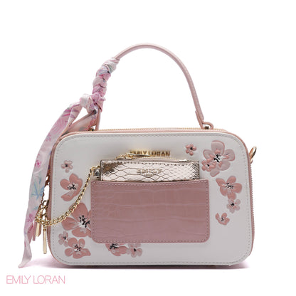 EMBROIDERED TOP-HANDLE BAG SET