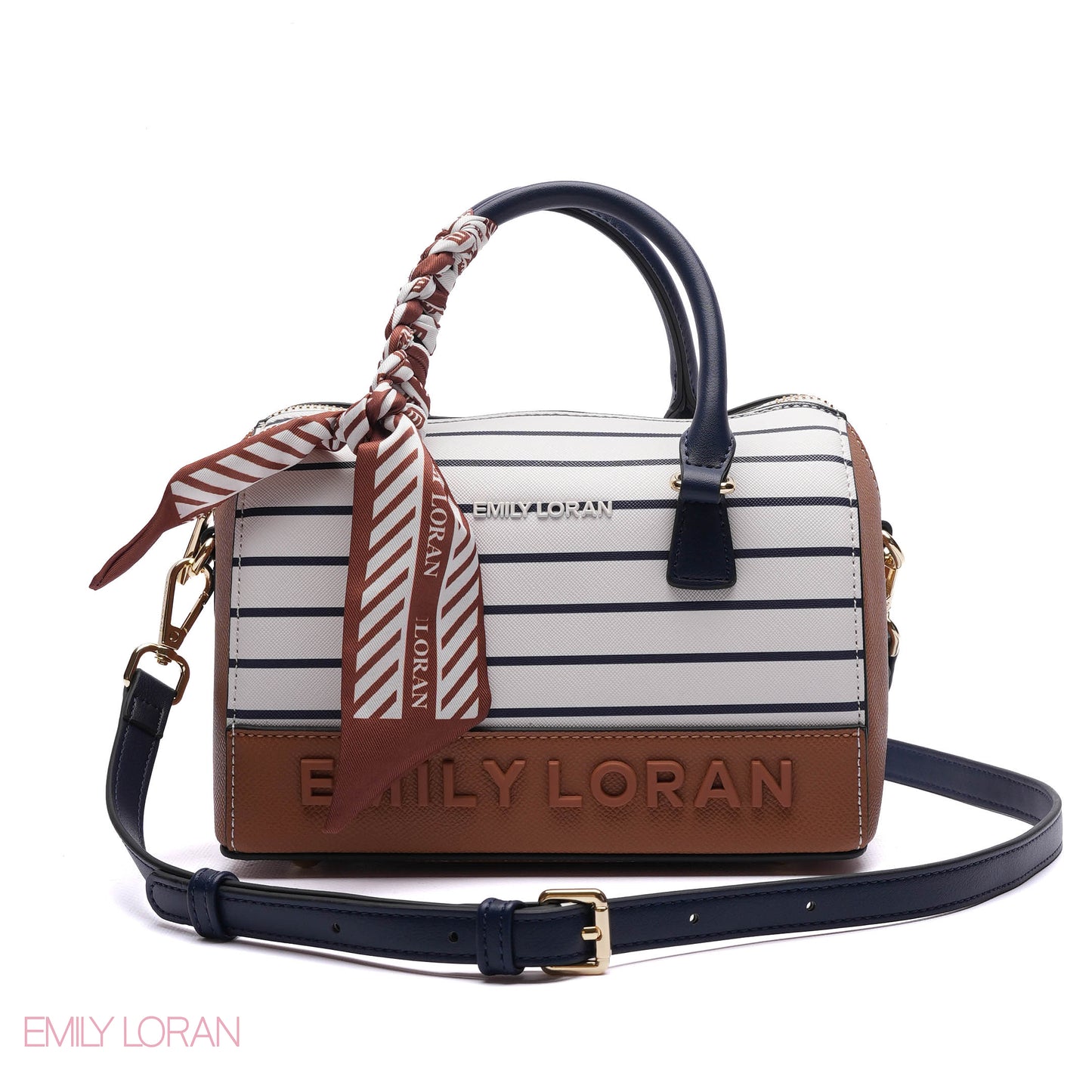 EMBOSSED LOGO SATCHEL BAG - SMALL