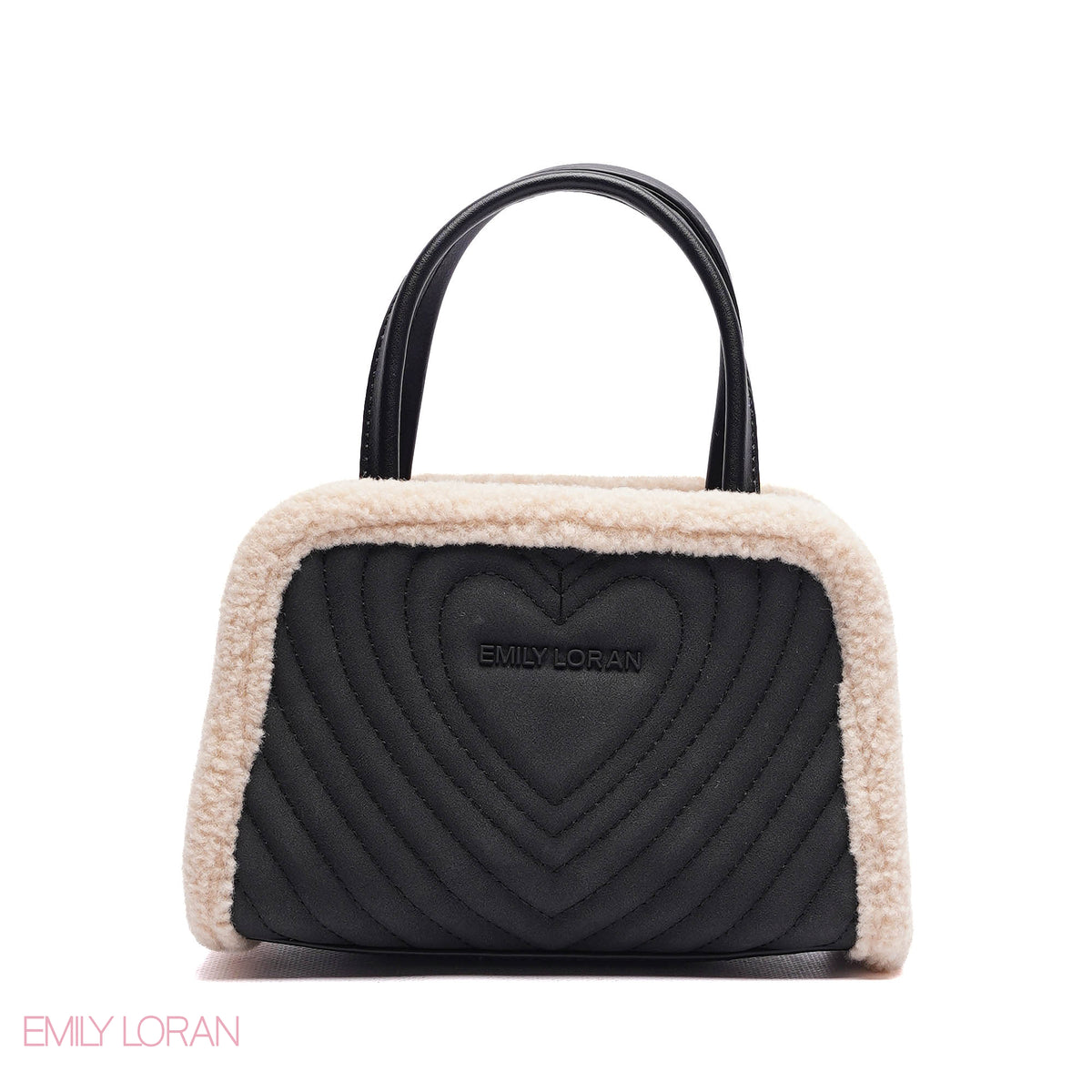MINI-BAG FUR EDGES WITH FRONT HEART SIGHN - MINI