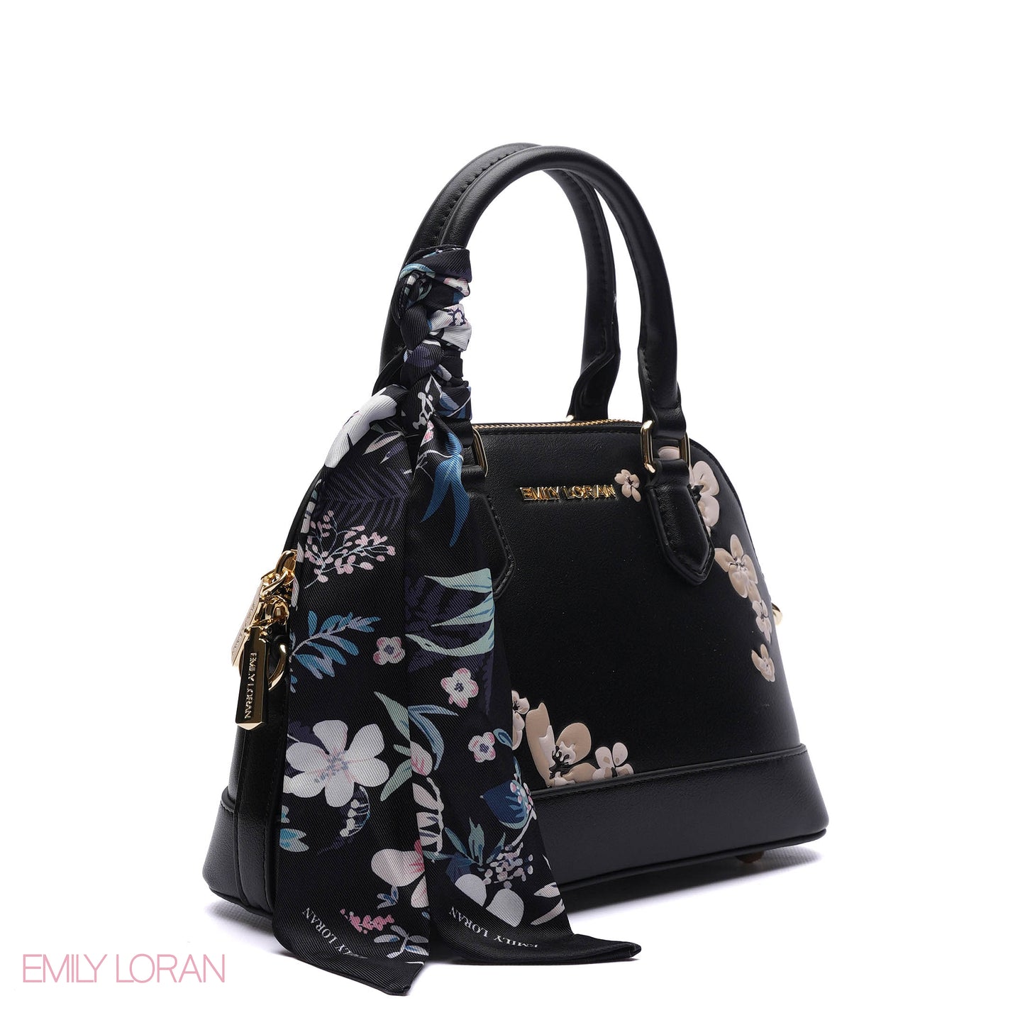 FLORAL DOME HANDBAG WITH SCARF