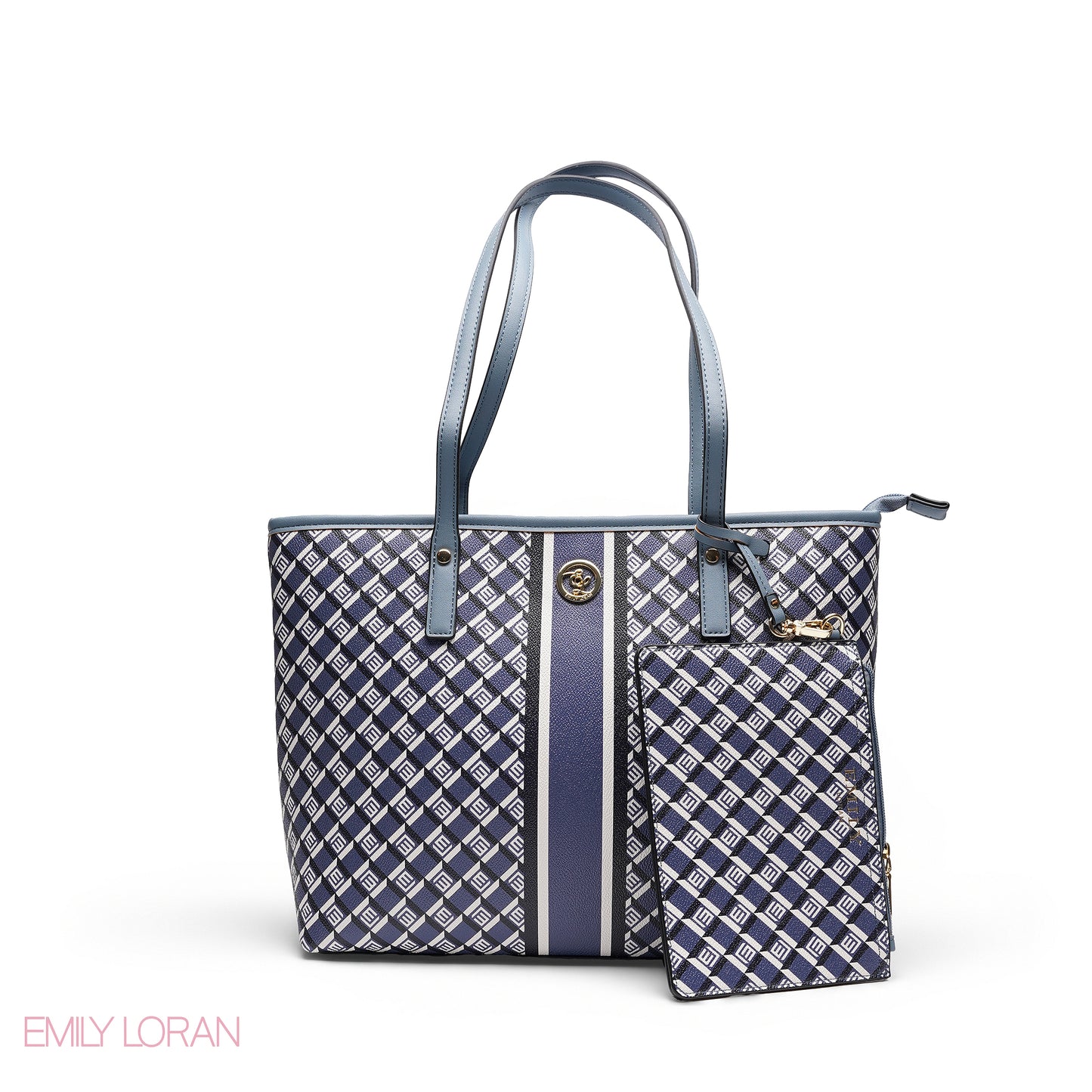ELEGANT 3-PIECE MONOGRAM TOTE SET