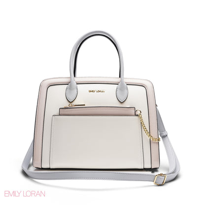 HANDBAG WITH POUCH MIXED COLOR - LARGE