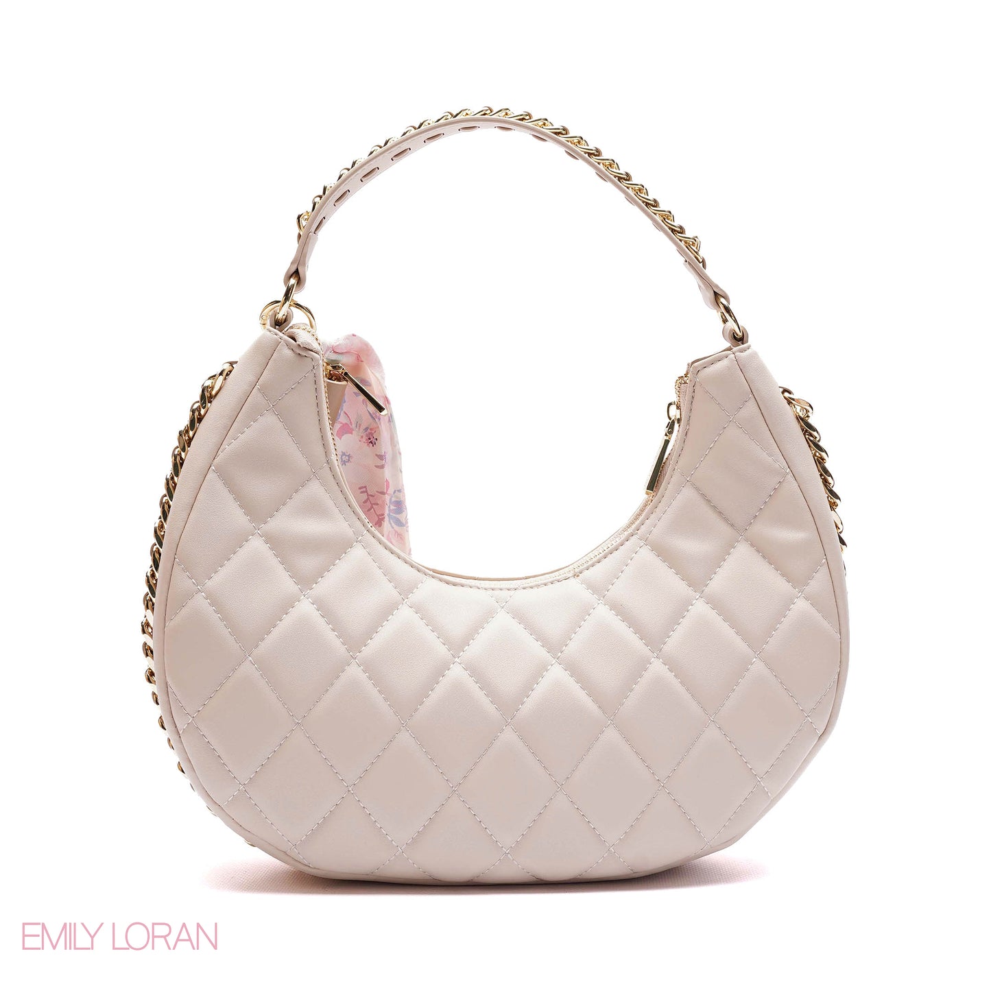 QUILLED HOBO SHOULDER BAG