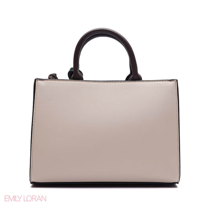 HANDBAG EMBOSSED BRAND DETAILING WITH CHARM - SMALL