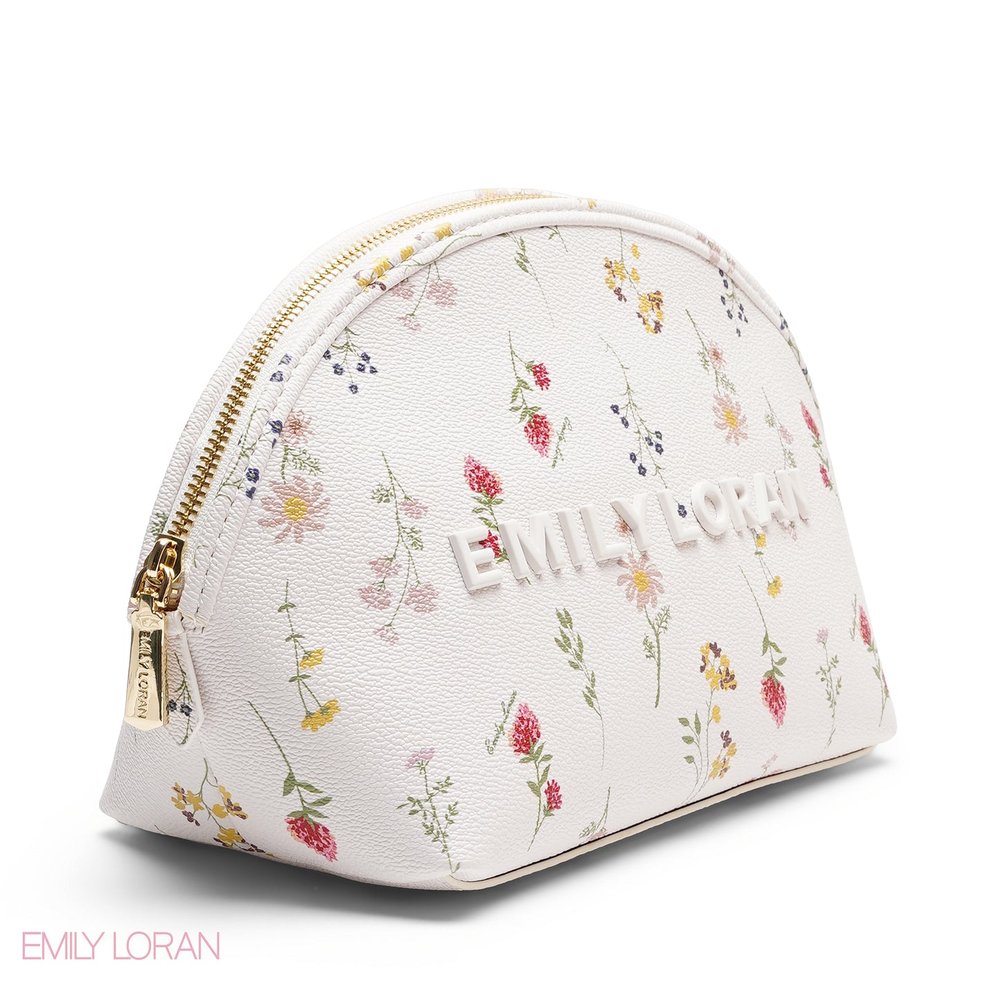 CHIC WOVEN MAKEUP BAG WITH EMBOSSED LOGO