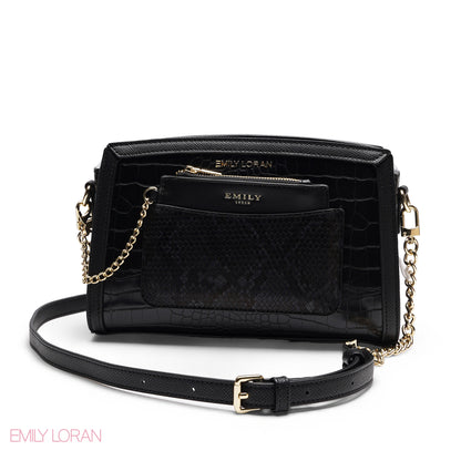 CHIC TRI-TONE CROSSBODY WITH POUCH BAG