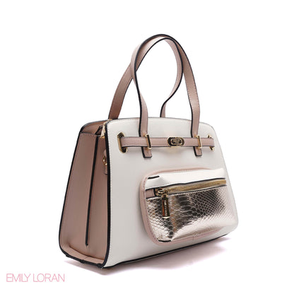 HANDBAG WITH ADJUSTABLE POUCH - MEDIUM