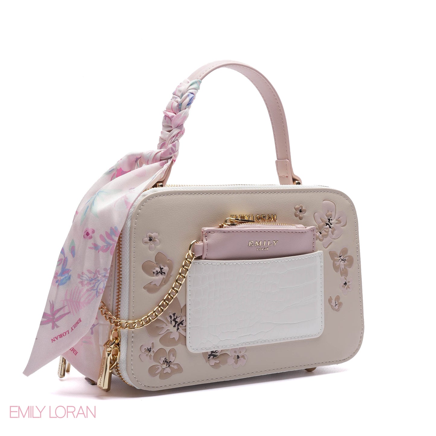 EMBROIDERED TOP-HANDLE BAG SET
