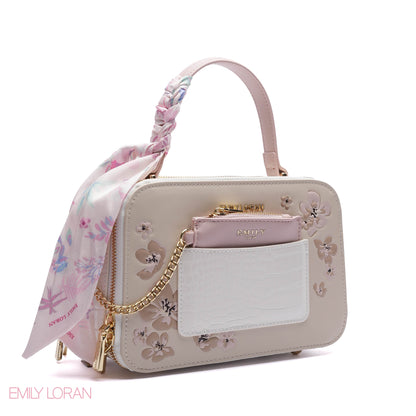 EMBROIDERED TOP-HANDLE BAG SET