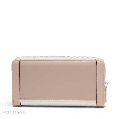 FLORAL PRINT DOUBLE COMPARTMENT ZIP-AROUND WALLET