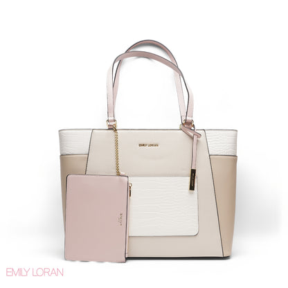 ELEGANT MULTI TEXTURED WITH POUCH BAG
