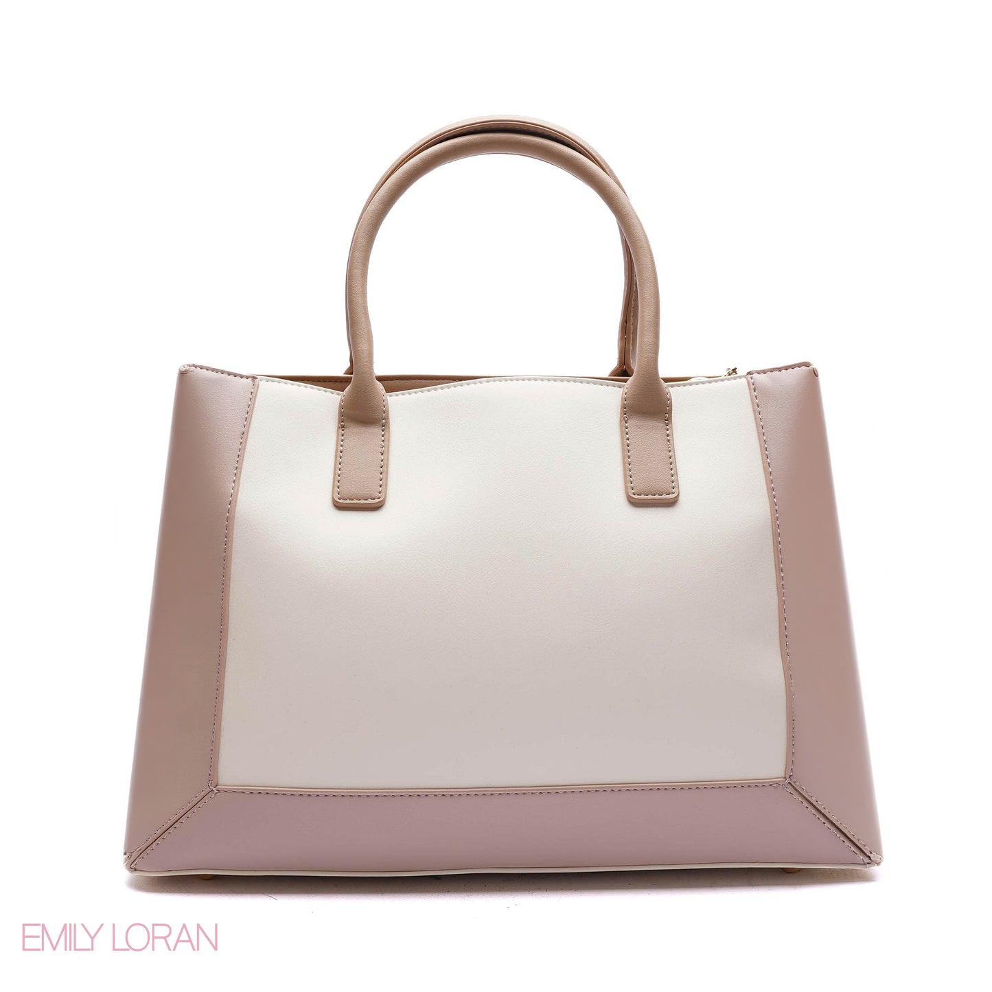 EMBOSSED FLORAL PANELLED SATCHEL BAG - LARGE