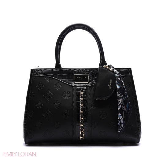 CHAIN-DETAIL HANDBAG WITH COIN PURSE