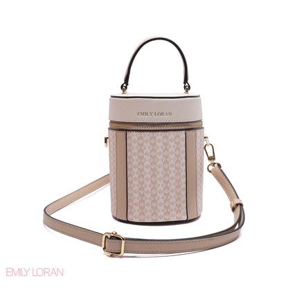 ELEGANT STRUCTURED CYLINDER VANITY BAG