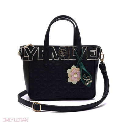 QUILTED FLORAL TOTE BAG