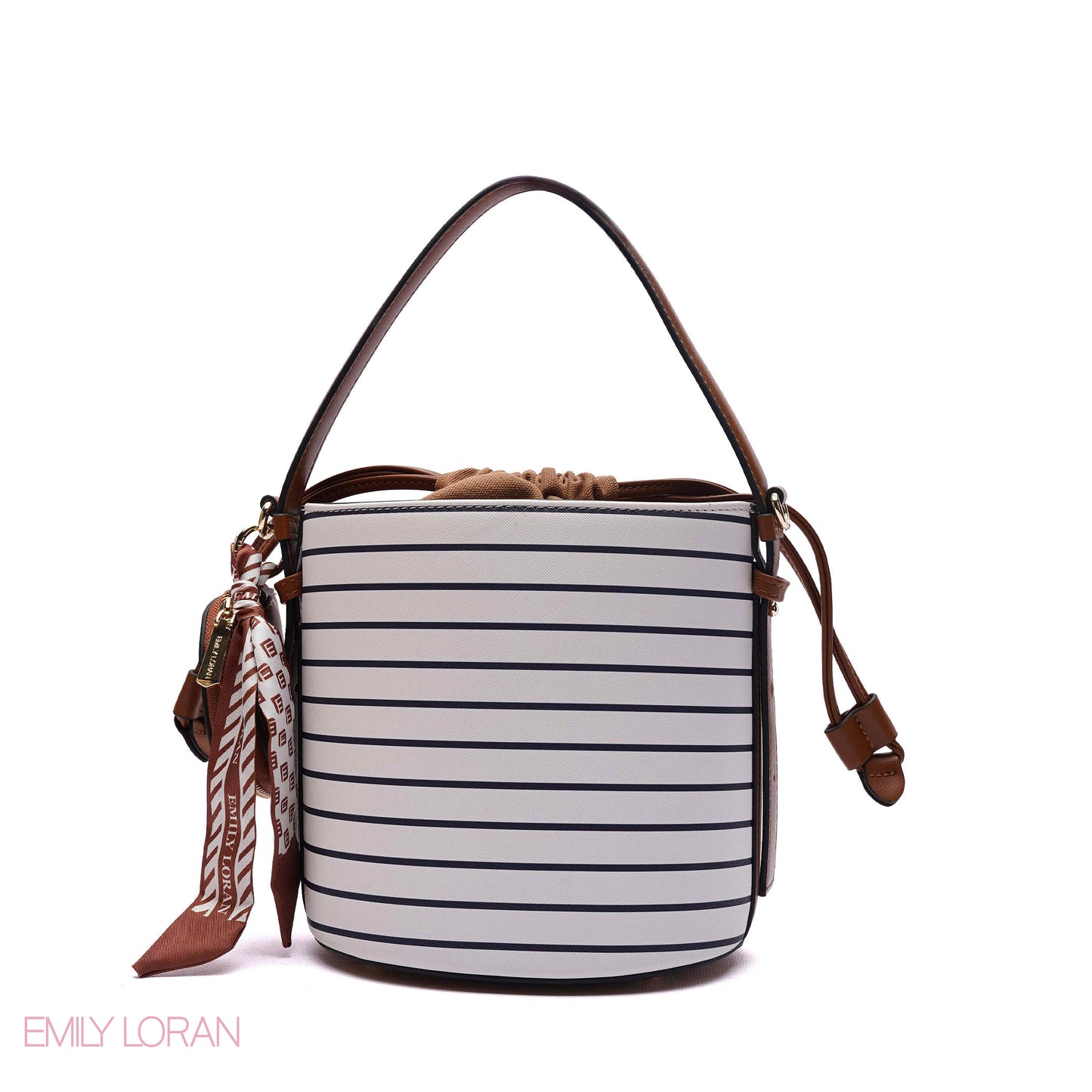 ELEGANT DRAWSTRING BUCKET BAG