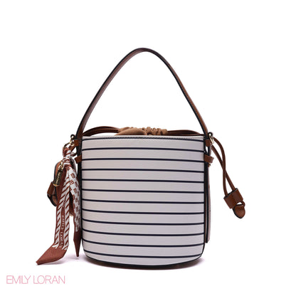 ELEGANT DRAWSTRING BUCKET BAG