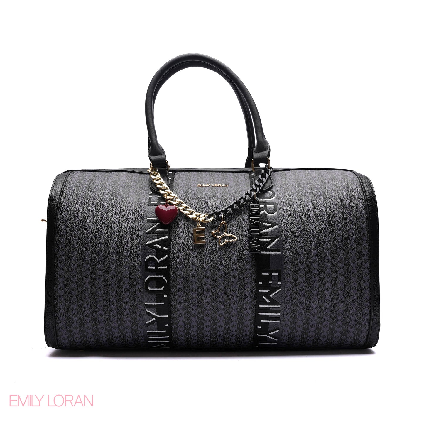 MONOGRAM BARREL BAG WITH CHARM CHAIN - LARGE