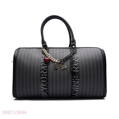 MONOGRAM BARREL BAG WITH CHARM CHAIN - LARGE