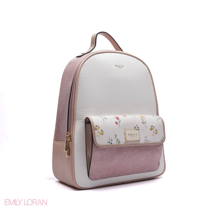 BACKPACK MULTICOLOUR WITH PLANE LEATHER AND CROC FRONT POCKET LEATHER