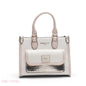 MINI WHITE & PINK BAG WITH GOLD METAL STRAP