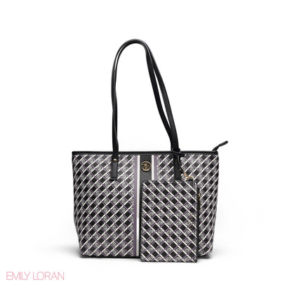 ELEGANT 3-PIECE MONOGRAM TOTE SET
