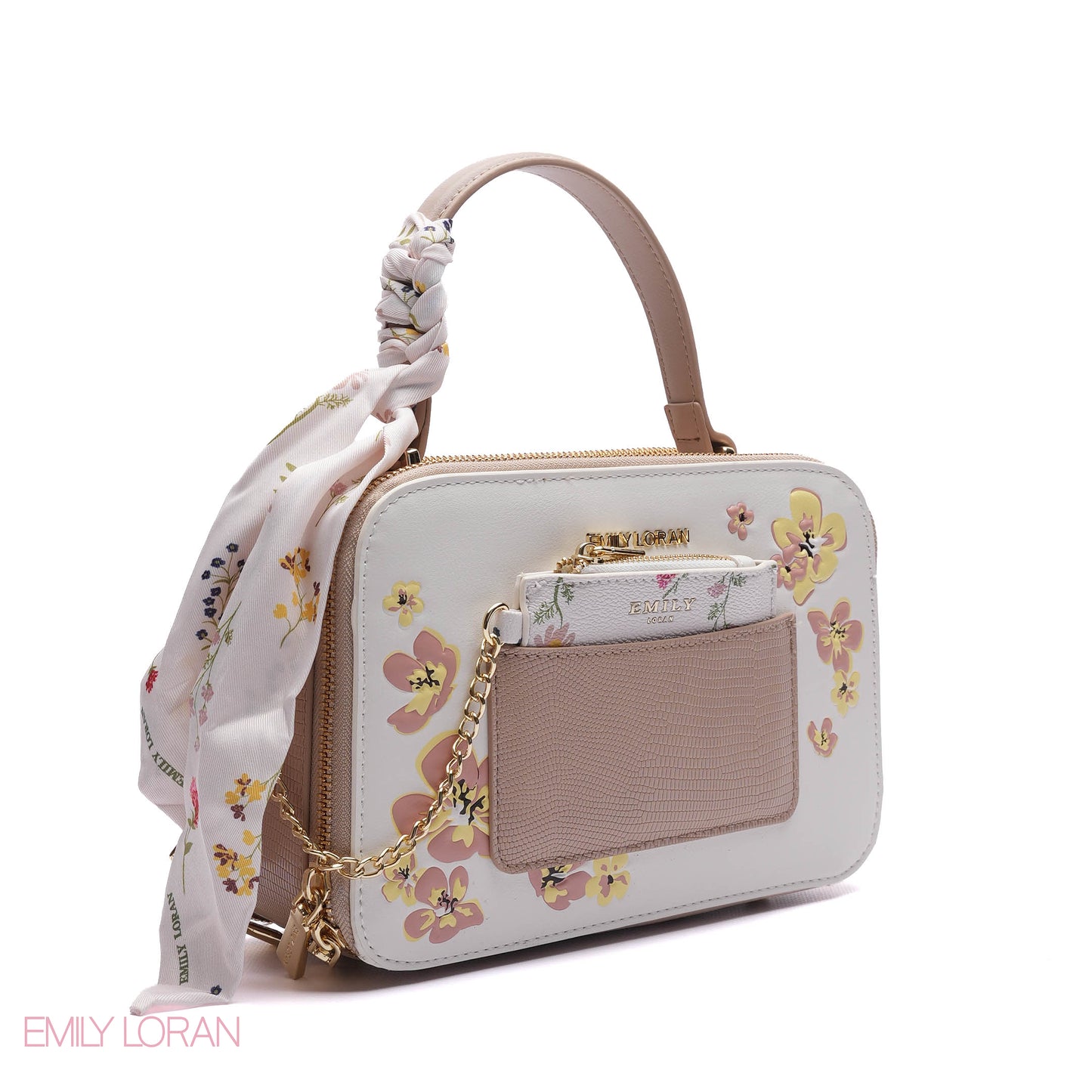 EMBROIDERED TOP-HANDLE BAG SET