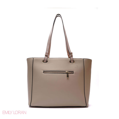 SHOULDER BAG WITH GOLDISH POUCH AND SIMPLE LOGO - LARGE