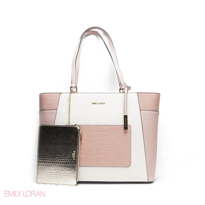 ELEGANT MULTI TEXTURED WITH POUCH BAG