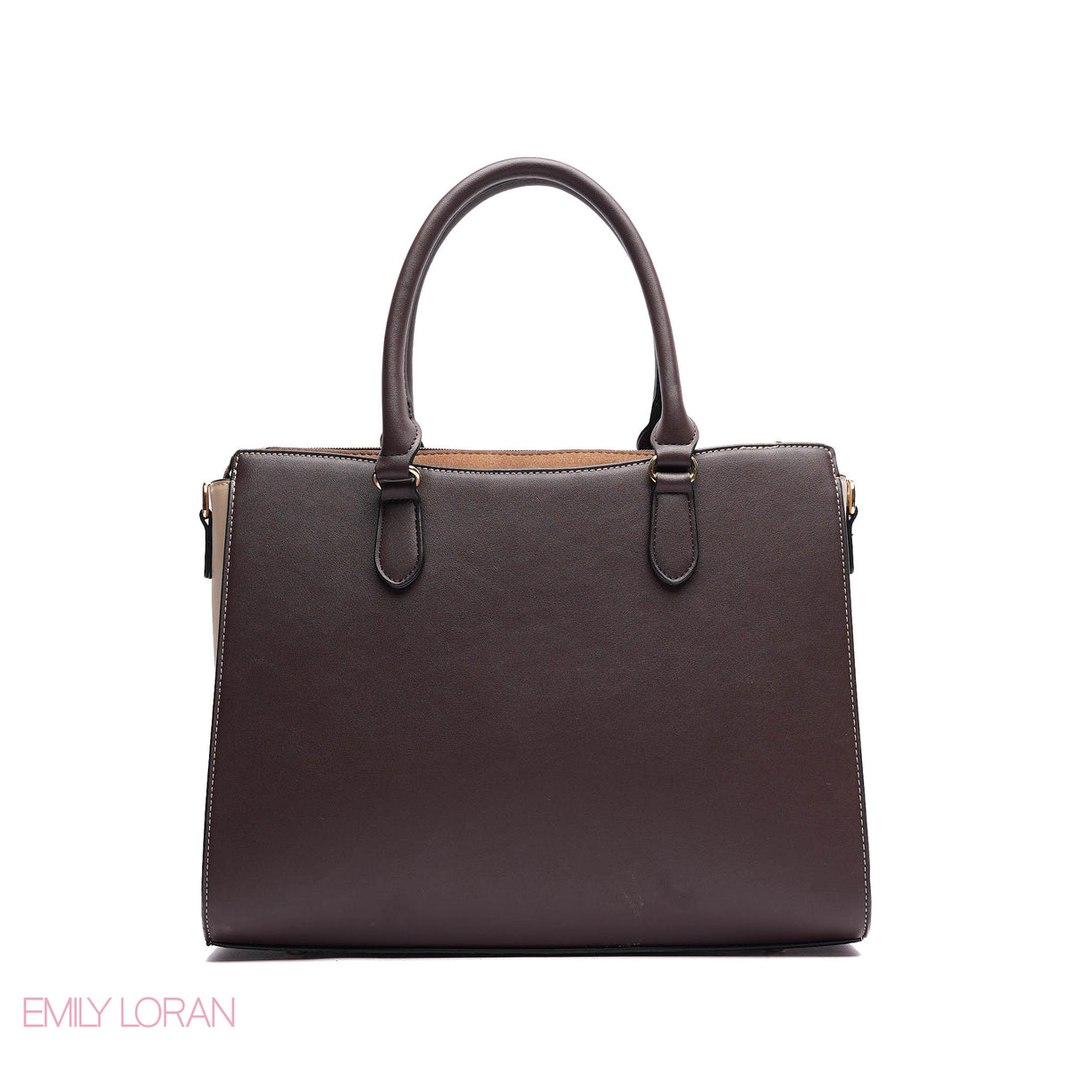 HANDBAG SOFT LEATHER WITH SIMPLE TWO CHARM - MEDIUM