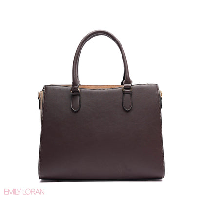 HANDBAG SOFT LEATHER WITH SIMPLE TWO CHARM - MEDIUM