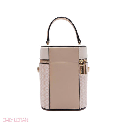 ELEGANT STRUCTURED CYLINDER VANITY BAG