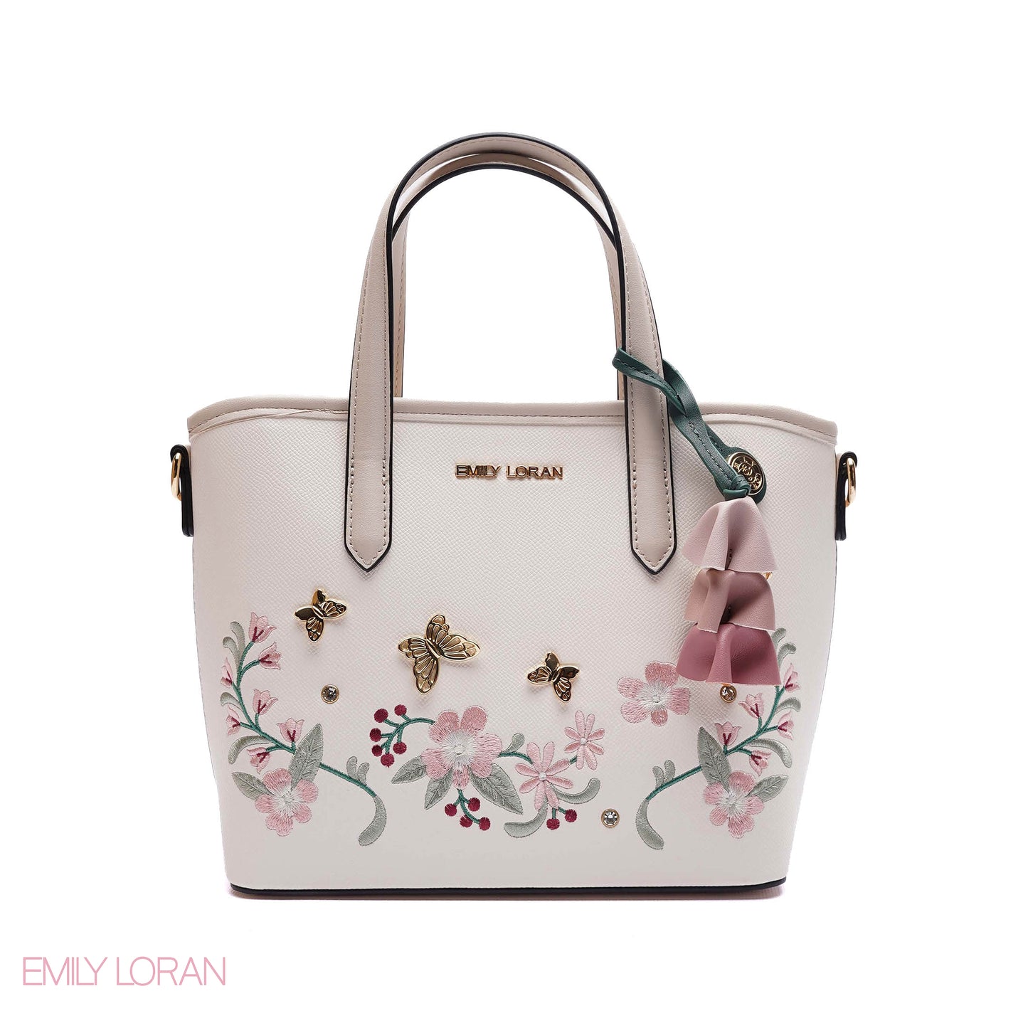 EMBROIDERED FLORAL HANDBAG