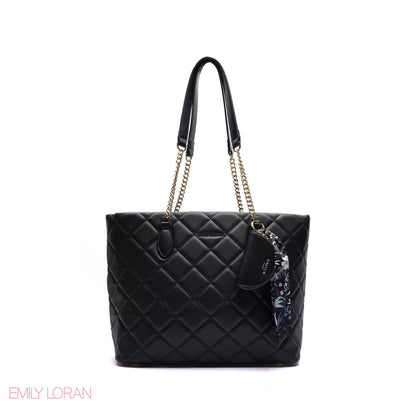 SHOULDER-BAG DAIMOND PATTERN DESIGN WITH POUCH - LARGE