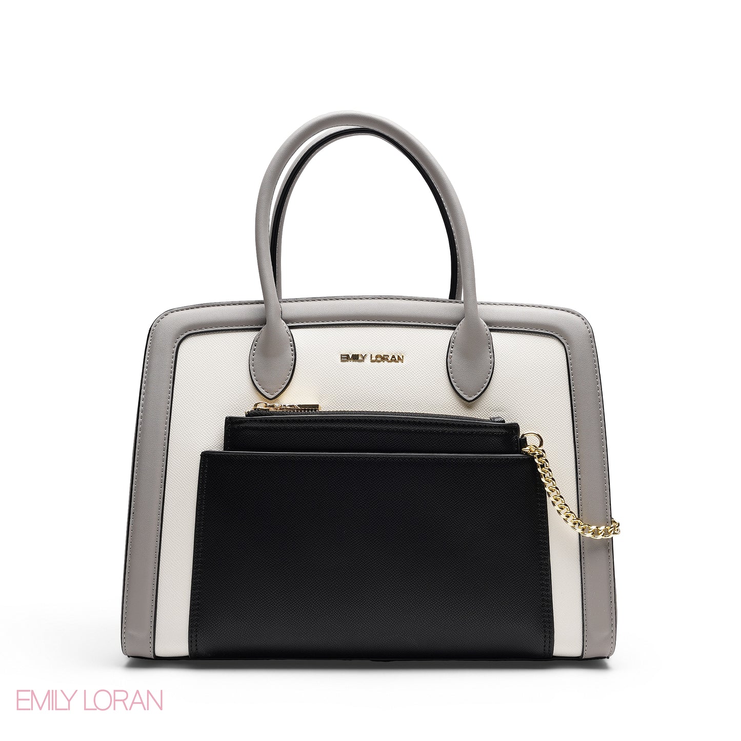 HANDBAG WITH POUCH MIXED COLOR- LARGE