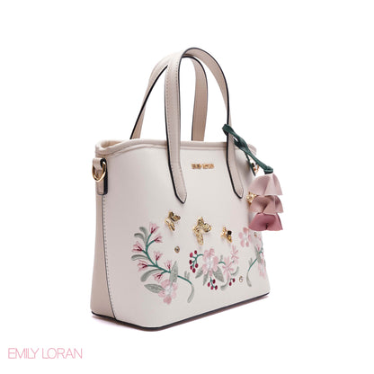 EMBROIDERED FLORAL HANDBAG