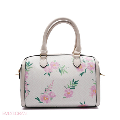 MONOGRAM BARREL BAG WITH CHARM CHAIN - MEDIUM