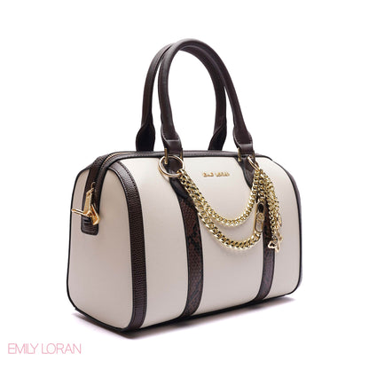 HANDBAG SNAKE PRINT WITH GOLD CHAIN - MEDIUM