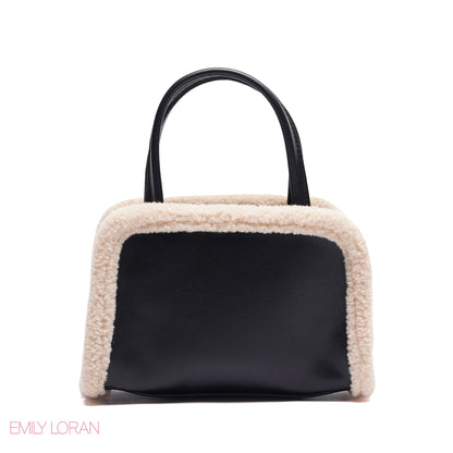 MINI-BAG FUR EDGES WITH FRONT HEART SIGHN - MINI