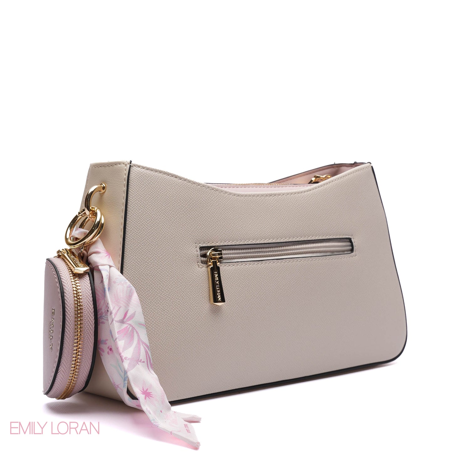 LEATHER PANELLED SHOULDER BAG