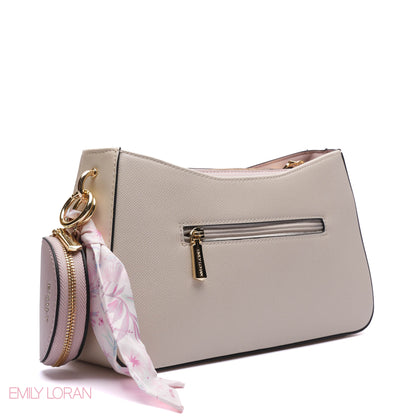 LEATHER PANELLED SHOULDER BAG